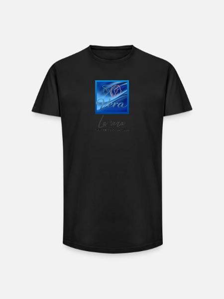 La Vera – Urban Logo - Long Fit Men's T-Shirt - black