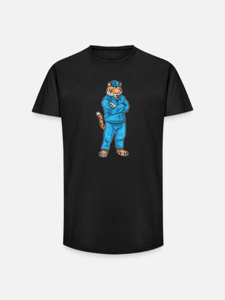 Tiger Sport Lehrer Schule - Long Fit Männer T-Shirt - Schwarz