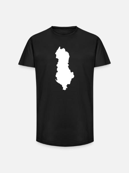 Argentina Map Silhouette Tee - Long Fit Men's T-Shirt - black