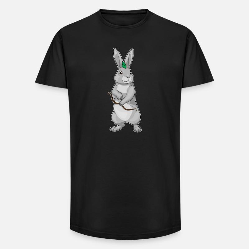 Bunny Archer Bow - Long Fit Men's T-Shirt - black