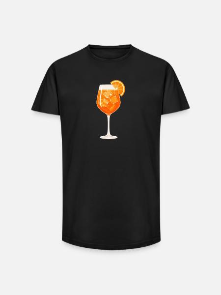 Cocktail à l’orange - T-shirt coupe longue homme - noir