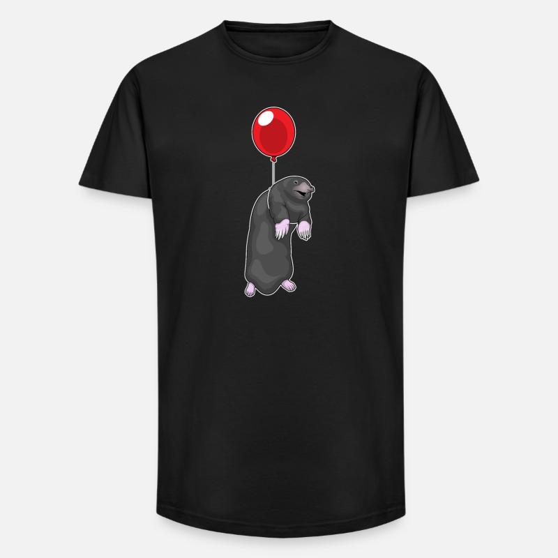 Maulwurf Luftballon - Long Fit Männer T-Shirt - Schwarz