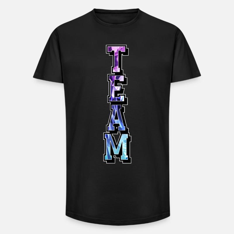 Team - Long Fit Männer T-Shirt - Schwarz