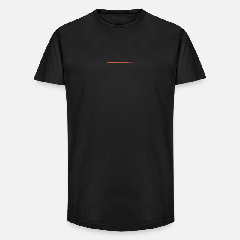 scribbled line | scribbled line - Long Fit Men's T-Shirt - black