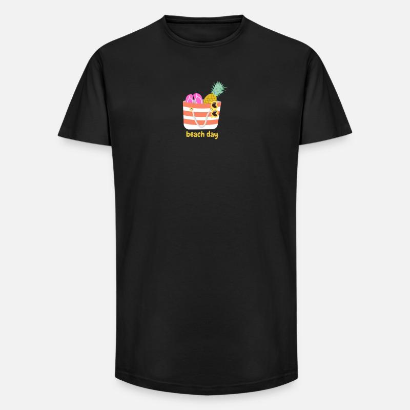 Beach day - Long Fit Männer T-Shirt - Schwarz