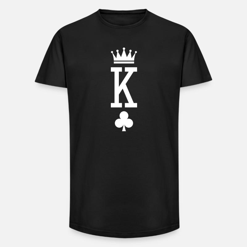 König der Karten (dunkel) - Long Fit Männer T-Shirt - Schwarz