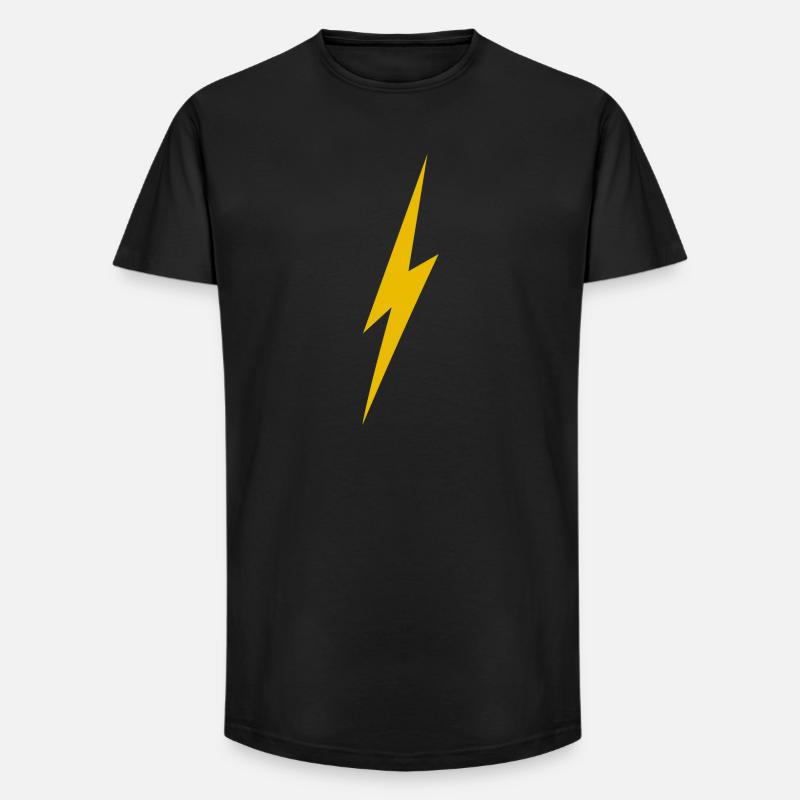 Blitz - Long Fit Männer T-Shirt - Schwarz