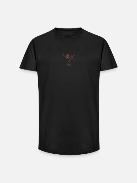 Cocktailfrau - Long Fit Männer T-Shirt - Schwarz