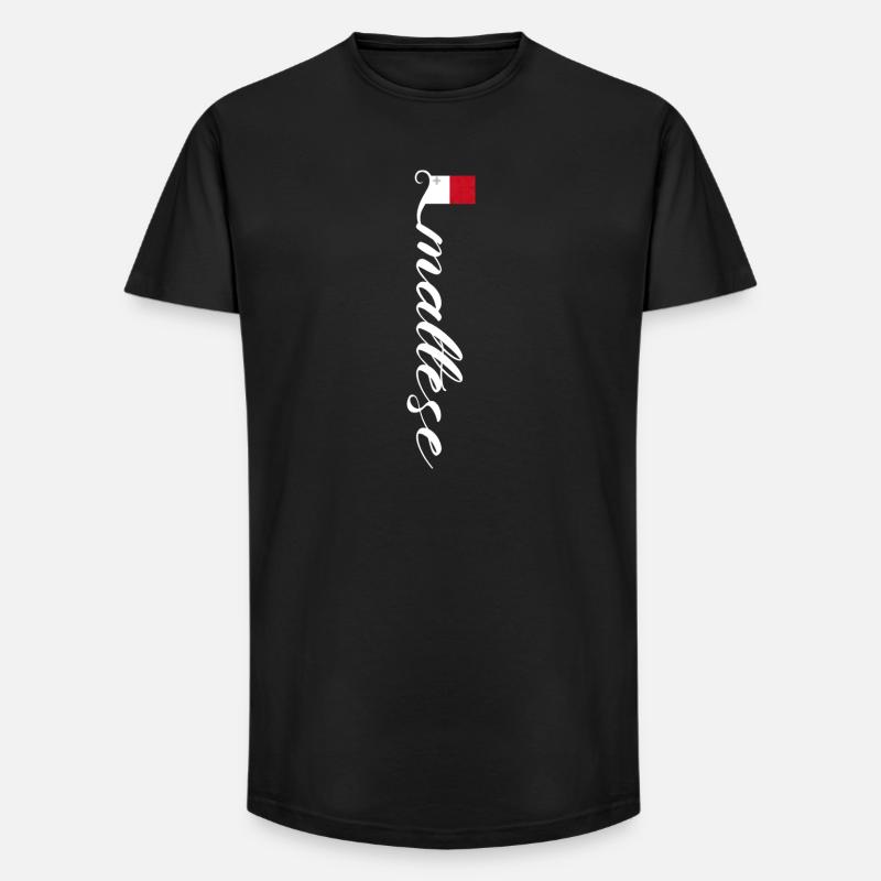 Malta - Long Fit Männer T-Shirt - Schwarz
