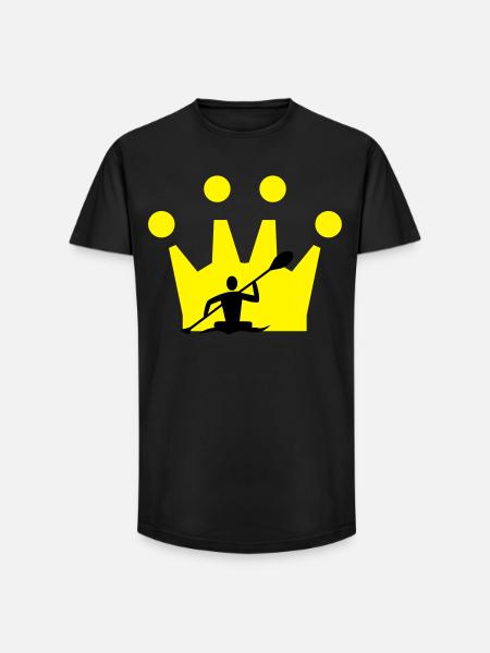 Canoe Crown - Long Fit Men's T-Shirt - black