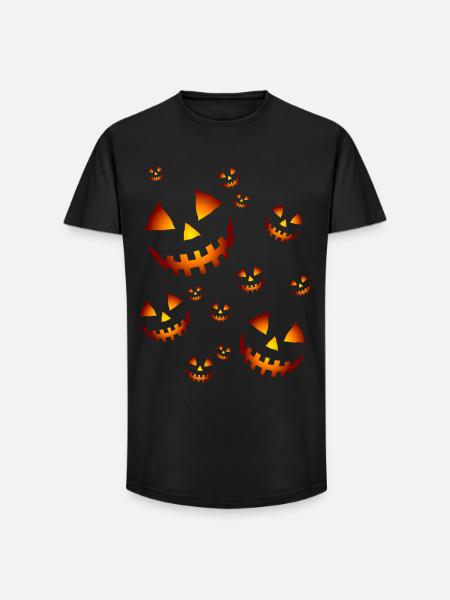 Kürbissen - Long Fit Männer T-Shirt - Schwarz