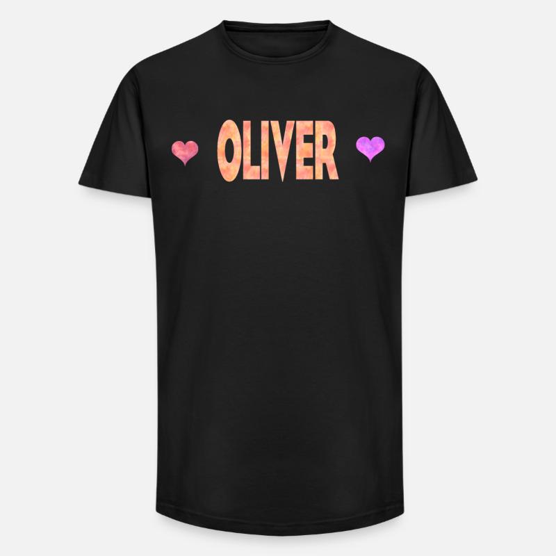 Oliver - Long Fit Männer T-Shirt - Schwarz