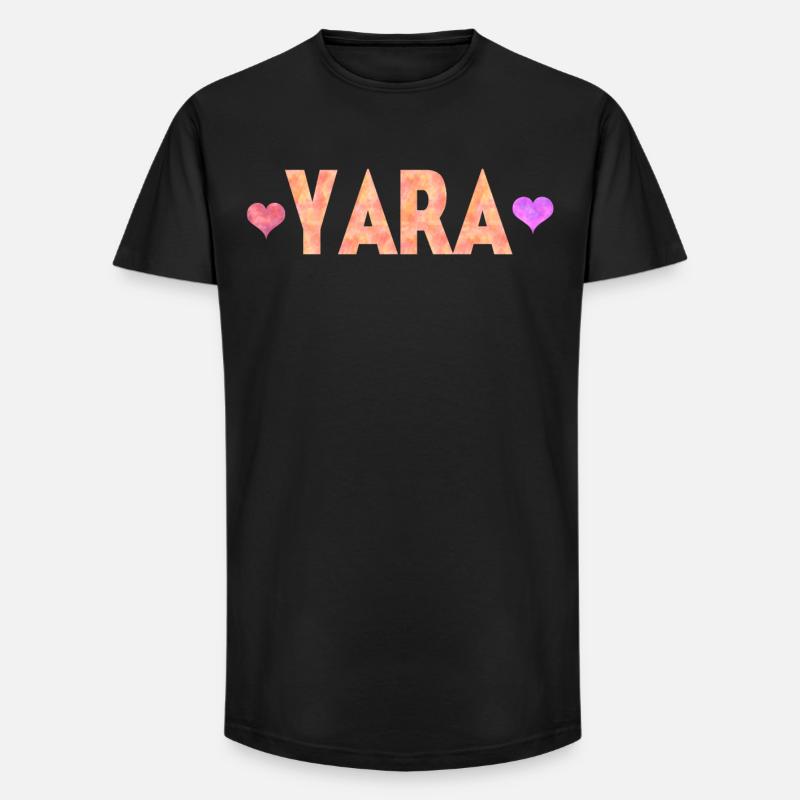 Yara - Long Fit Männer T-Shirt - Schwarz