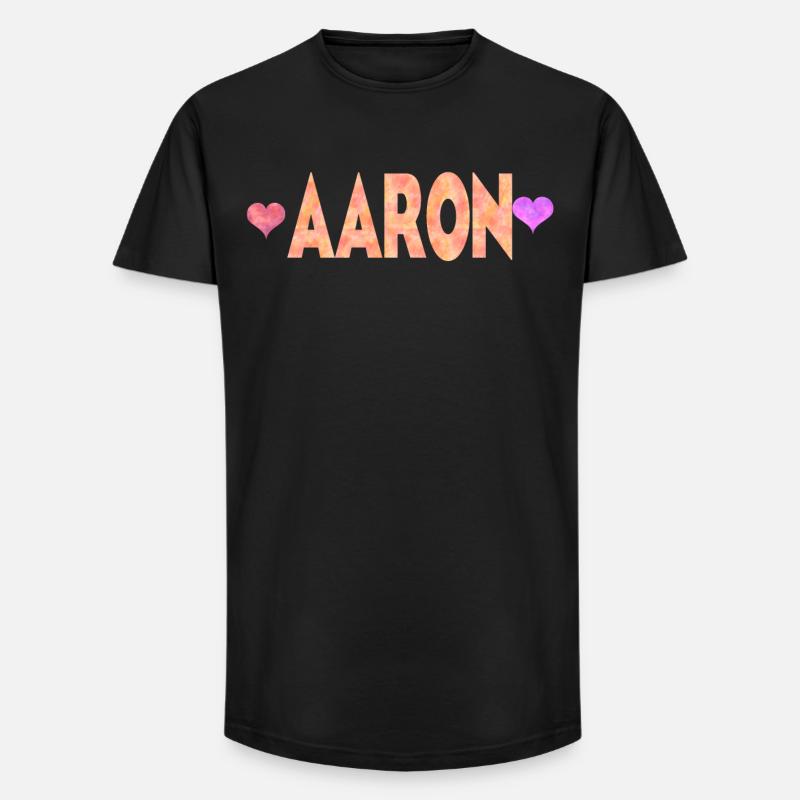 Aaron - Long Fit Männer T-Shirt - Schwarz