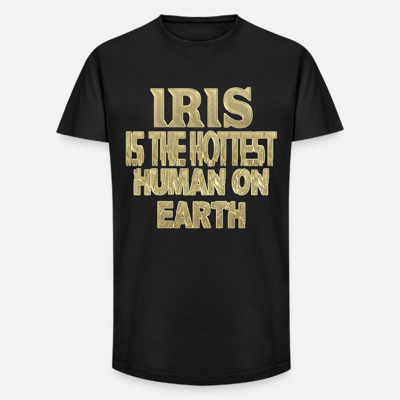 Iris - Long Fit Männer T-Shirt - Schwarz