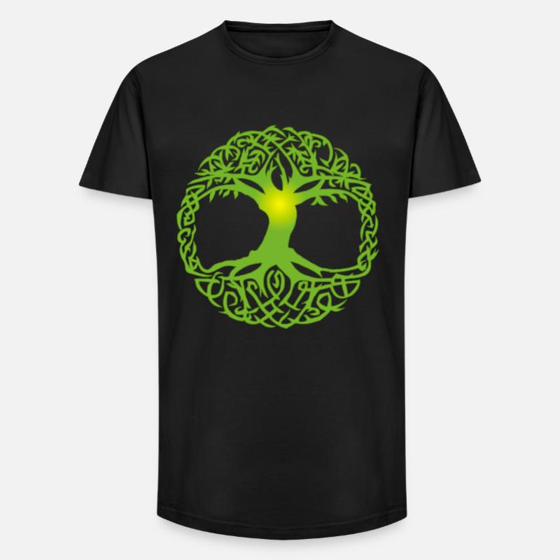Keltischer Baum - Long Fit Männer T-Shirt - Schwarz