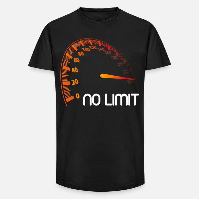 Speedometer - Ingen grænse - Long fit herre T-shirt - sort