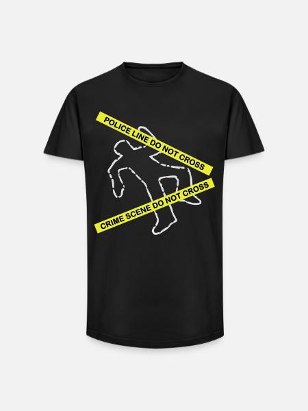 Crime scene set - Long Fit Men's T-Shirt - black