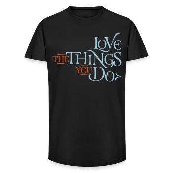Motivation - Long Fit Männer T-Shirt - Schwarz - Vorne - AI Model Male 185 light (185cm)
