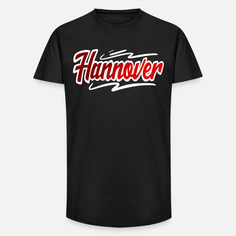 Hannover - Long Fit Männer T-Shirt - Schwarz