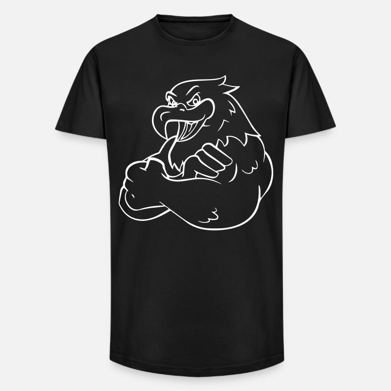 Comic Eagle - Design - Long Fit Men's T-Shirt - black