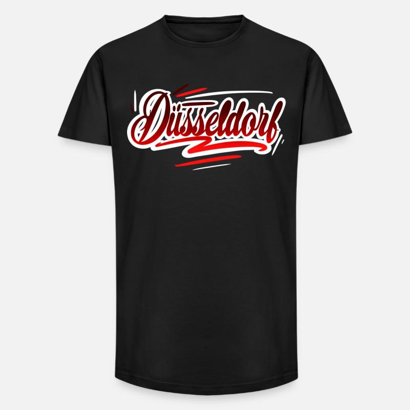 Düsseldorf - Long Fit Männer T-Shirt - Schwarz