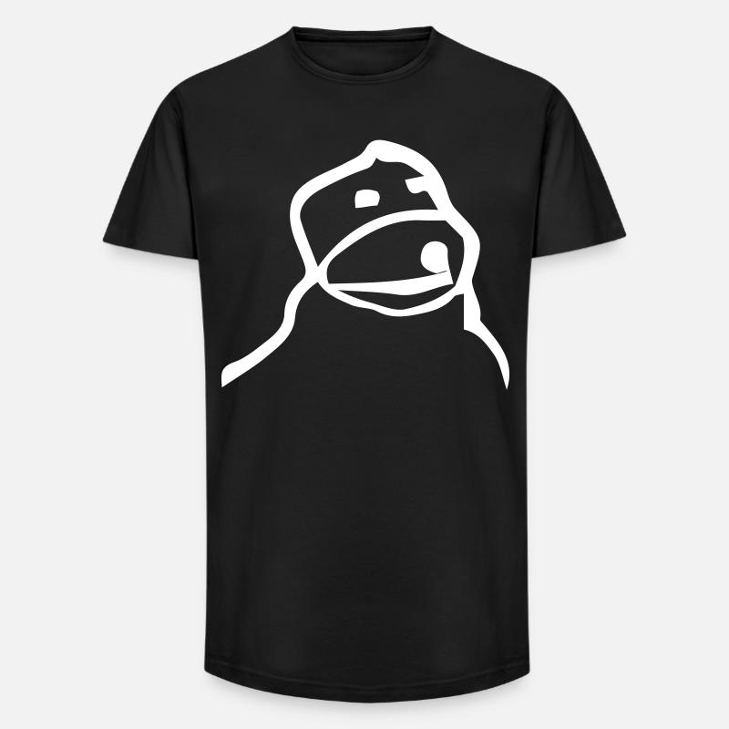 Flat Eric - Long Fit Männer T-Shirt - Schwarz