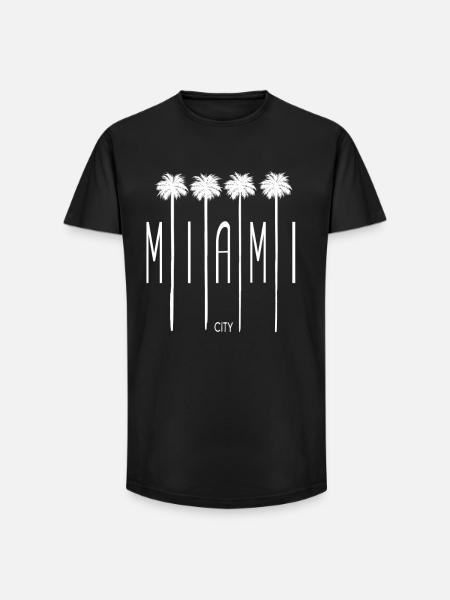 Miami Beach City - Long Fit Men's T-Shirt - black