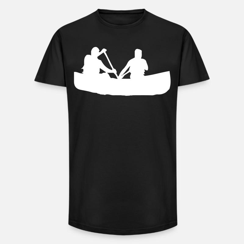 Paddeln - Long Fit Männer T-Shirt - Schwarz