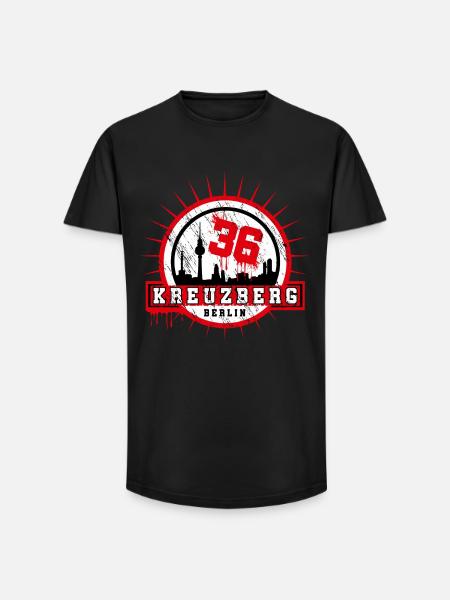 Kreuzberg Skyline 36 Berlin - Long Fit Men's T-Shirt - black