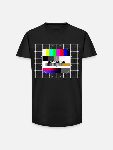 Test billede broadcast pause 80'erne 90'erne part kostume - Long fit herre T-shirt - sort