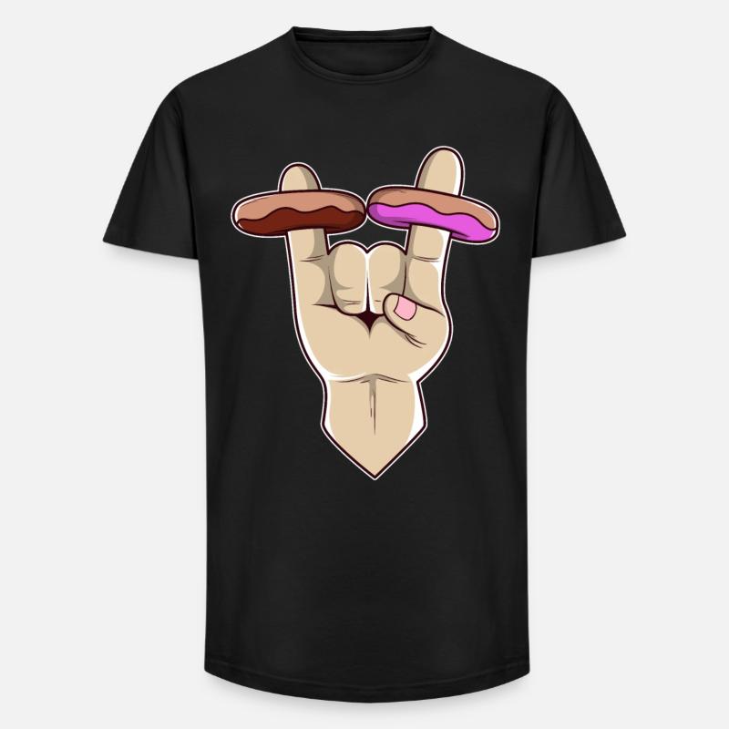 2 Donuts from Hell - Long Fit Männer T-Shirt - Schwarz