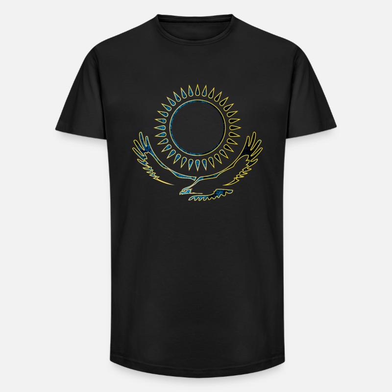 Kasachstan Adler edel - Long Fit Männer T-Shirt - Schwarz