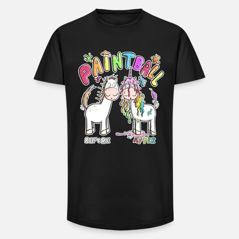Paintball - Long Fit Männer T-Shirt - Schwarz