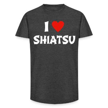 I love Shiatsu Massage - Long Fit Männer T-Shirt - Anthrazit - Vorne - AI Model Male 185 light (185cm)