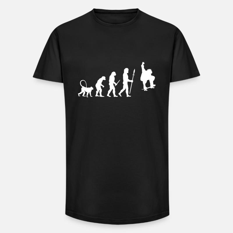 Skater Evolution - Long Fit Männer T-Shirt - Schwarz
