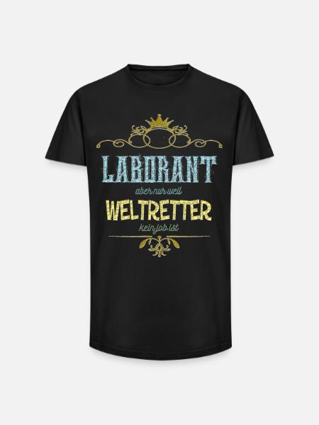 Laborant Weltretter - Long Fit Männer T-Shirt - Schwarz