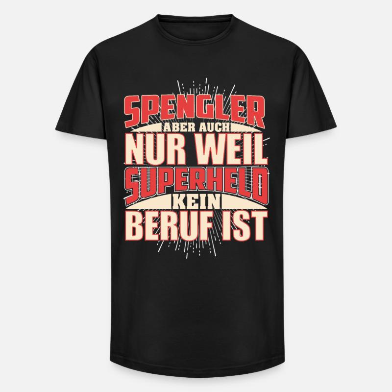 Spengler Superheld - Long Fit Männer T-Shirt - Schwarz