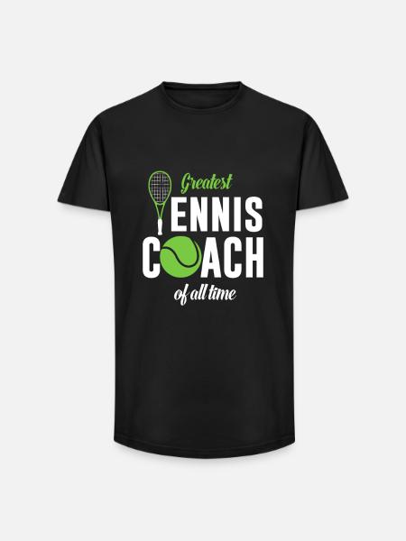 Largest tennis coach ever - Long Fit Men's T-Shirt - black