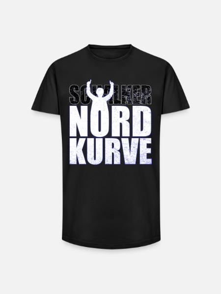 Schalke Nordkurve bogstaver gaveidee - Long fit herre T-shirt - sort