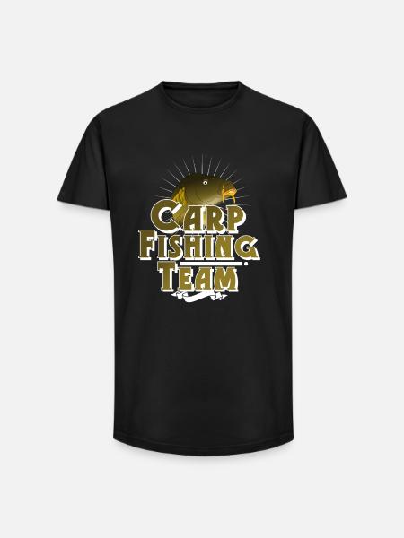 Carp fishing angler fishing - Long Fit Men's T-Shirt - black