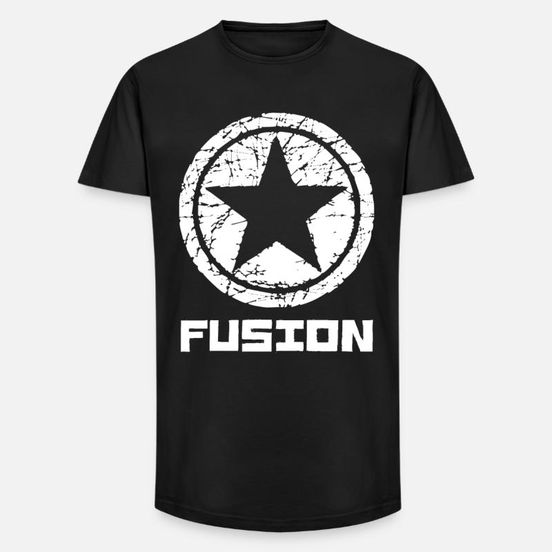 Fusion - Long Fit Männer T-Shirt - Schwarz