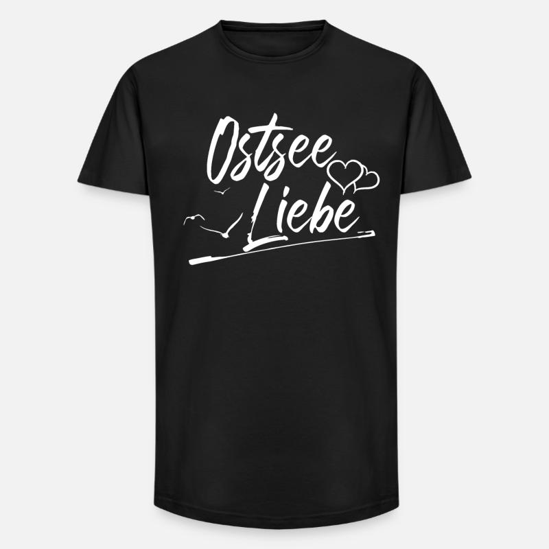 Ostsee Liebe - Long Fit Männer T-Shirt - Schwarz
