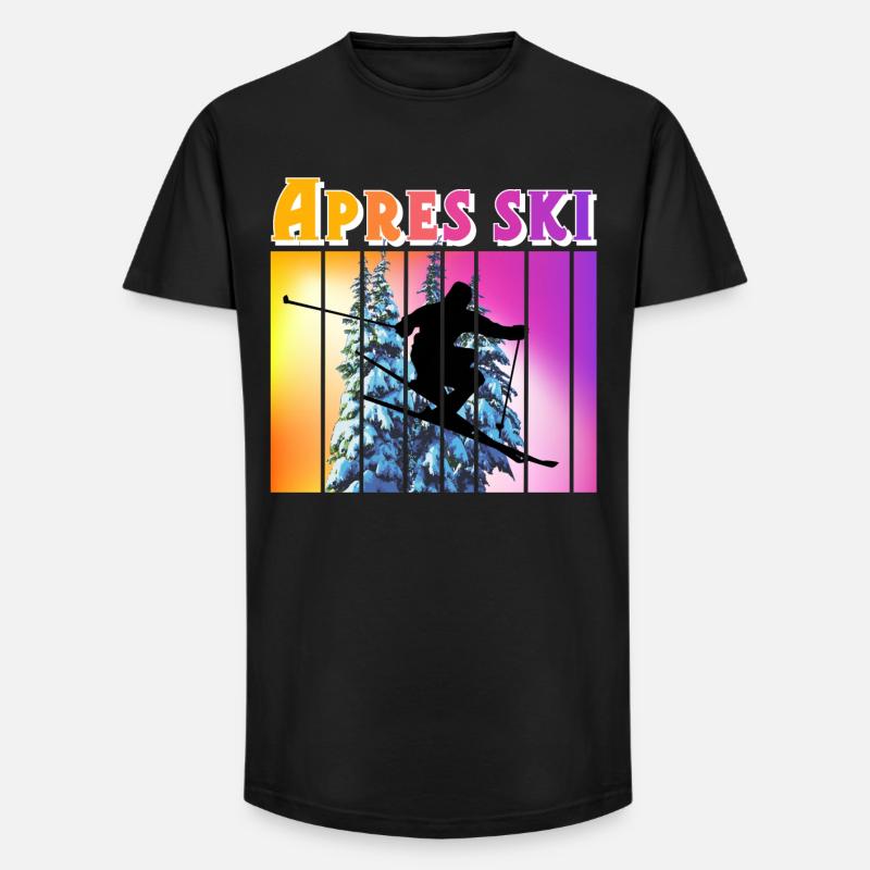 Apres Ski - Long Fit Männer T-Shirt - Schwarz