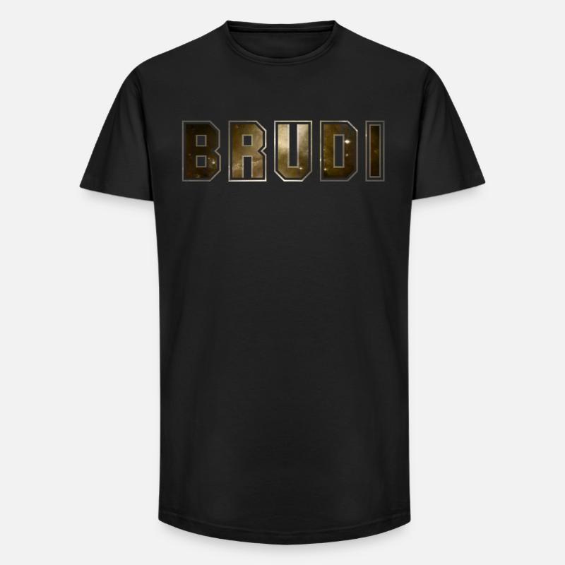 Brudi - Long Fit Männer T-Shirt - Schwarz