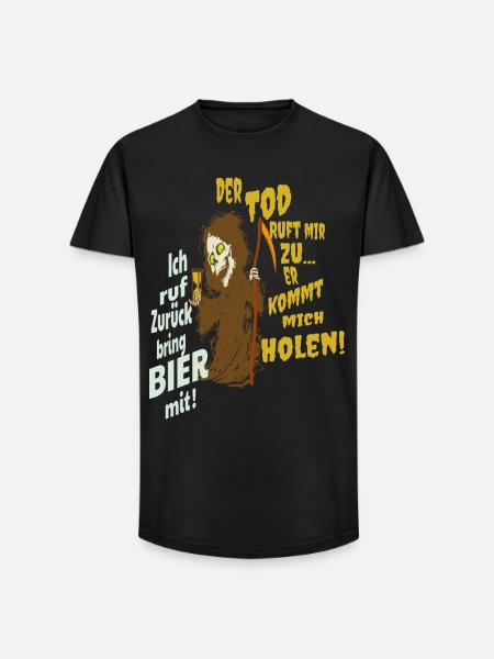 Funny grim reaper - Long Fit Men's T-Shirt - black