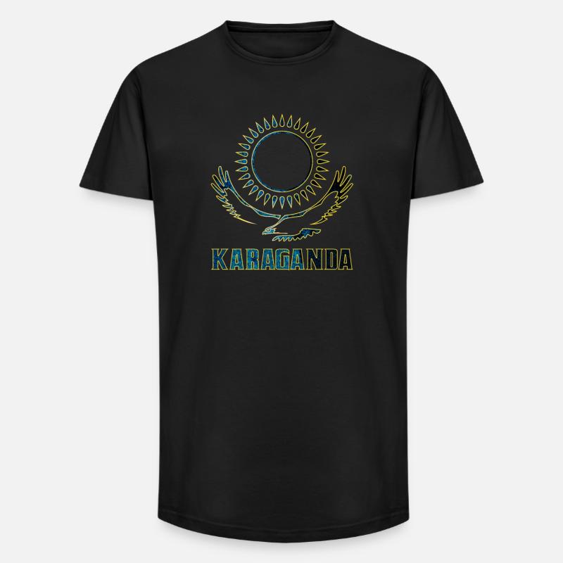 Karaganda Kasachstan Geschenk - Long Fit Männer T-Shirt - Schwarz