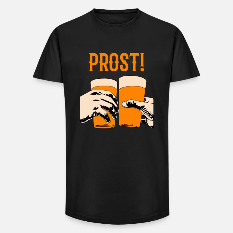 Trinkspruch - Long Fit Männer T-Shirt - Schwarz