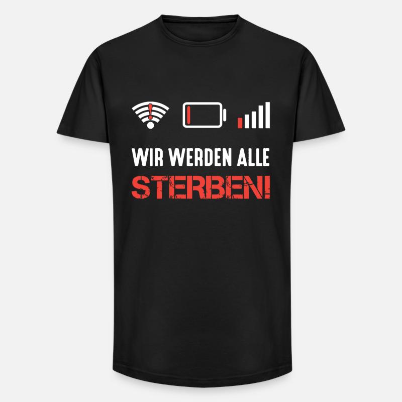 Kein Internet - Long Fit Männer T-Shirt - Schwarz