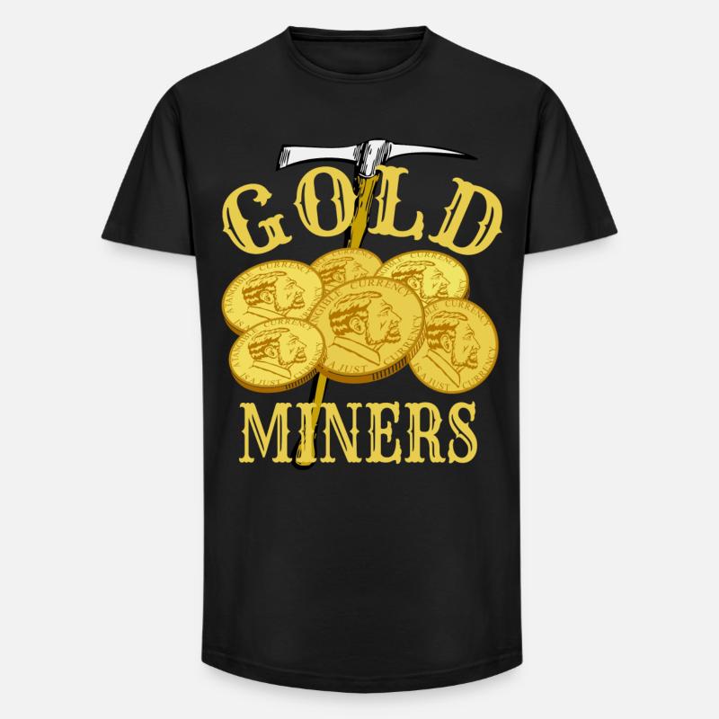 Goldgräber - Long Fit Männer T-Shirt - Schwarz